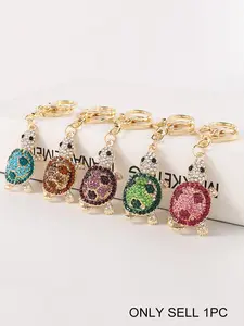 Water Drill Turtle Keychain, Small Turtle Pendant, Animal Shape Accessory, Bag Key Decoration, Perfect Gift, Unique Ocean Theme Jewelry