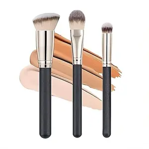 Raffaello 3Pcs Foundation Brushes for Liquid Makeup Professional Kabuki Set Blending Cream Flawless Powder Cosmetics Buffing Stippling Concealer Tools