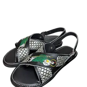 Huarache de San Judas/Crossed Sandals Embroidered San Juditas Tire Sole Natural Cowhide Leather Comfortable & Durable Summer Footwear