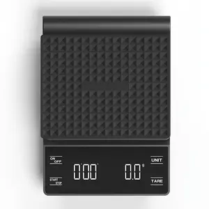 1pc Mini Coffee Scale with Timer, 0.3g-6.61LB High Precision Espresso Scale Pour Over Drip, Accurate Scale for Espresso, Portable Digital Kitchen Small Coffee Scale Digital Barista Scale Black