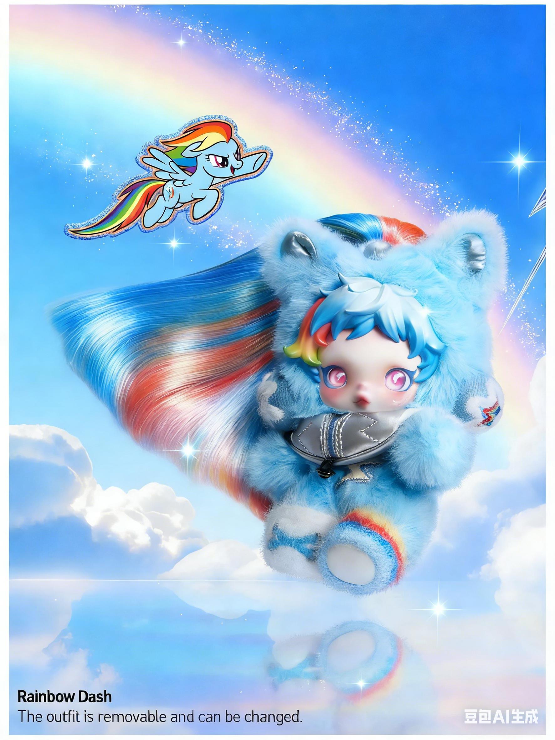 (Iris0414) POP MART SKULLPANDA x My Little Pony Series PlushDoll Pendant