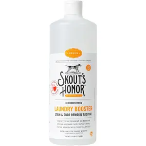 Skout's Honor Laundry Booster Stain & Odor Removal Additive - Plant-Powered Formula for Pet Bedding, Clothing, and Washable Pee Pads - Eco-Friendly & Cruelty-Free, 32 oz