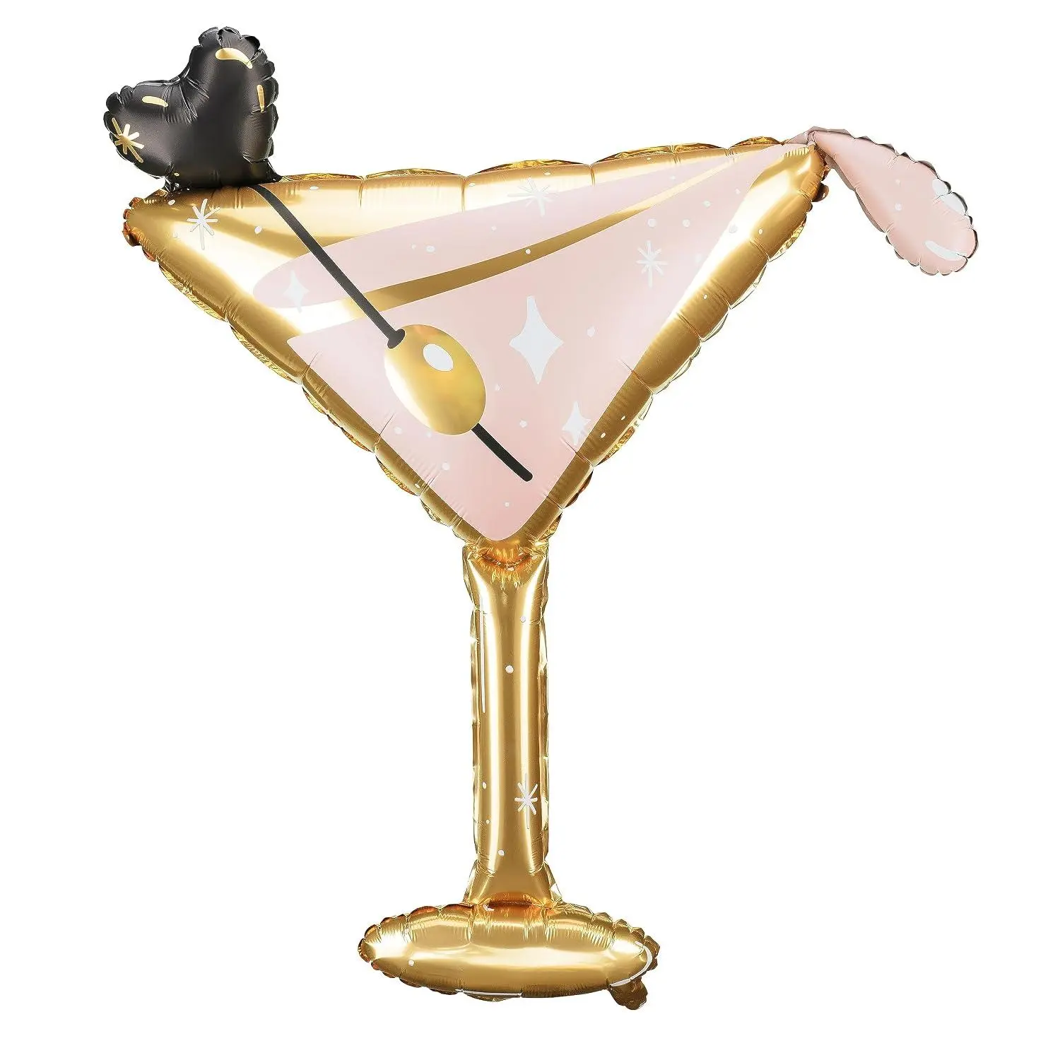 Realistic Giant Martini Glass Balloon 39X33.5 Inch Foil Cocktail Balloons For Bachelorette, Wedding, Birthday, Hen Party Dirty Martini Theme, Bikinis And Martinis Decorations