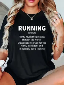 100% Cotton Unisex Running Funny Definition Funny 5k Marathon Runner Gift T-Shirt