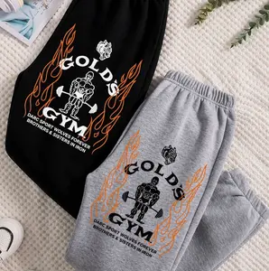 Gold's Gym Wolves Sweatpants - Gym Graphic Design Pants Comfortable Stylish Fit For Gym Enthusiasts, Matching Unisex Pants Cozy Comfortable , Trending 26 V