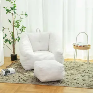 Bean Bag Chair with Filler - Comfortable Sofa with Memory Foam for Dorm, Apartment & Living Room - Fluffy and Lazy Design Lounge Furniture