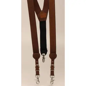 MEDIUM BROWN BASKETSTAMP SUSPENDERS
