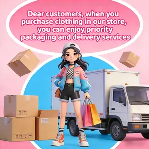 Dear customers, when you purchase clothing in our store,you can enjoy priority packaging and delivery services