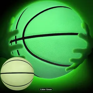 1pc No. 7 Luminous Basketball, PU Wear-resistant Basketball For Outdoor Training Competition, Perfect Gift