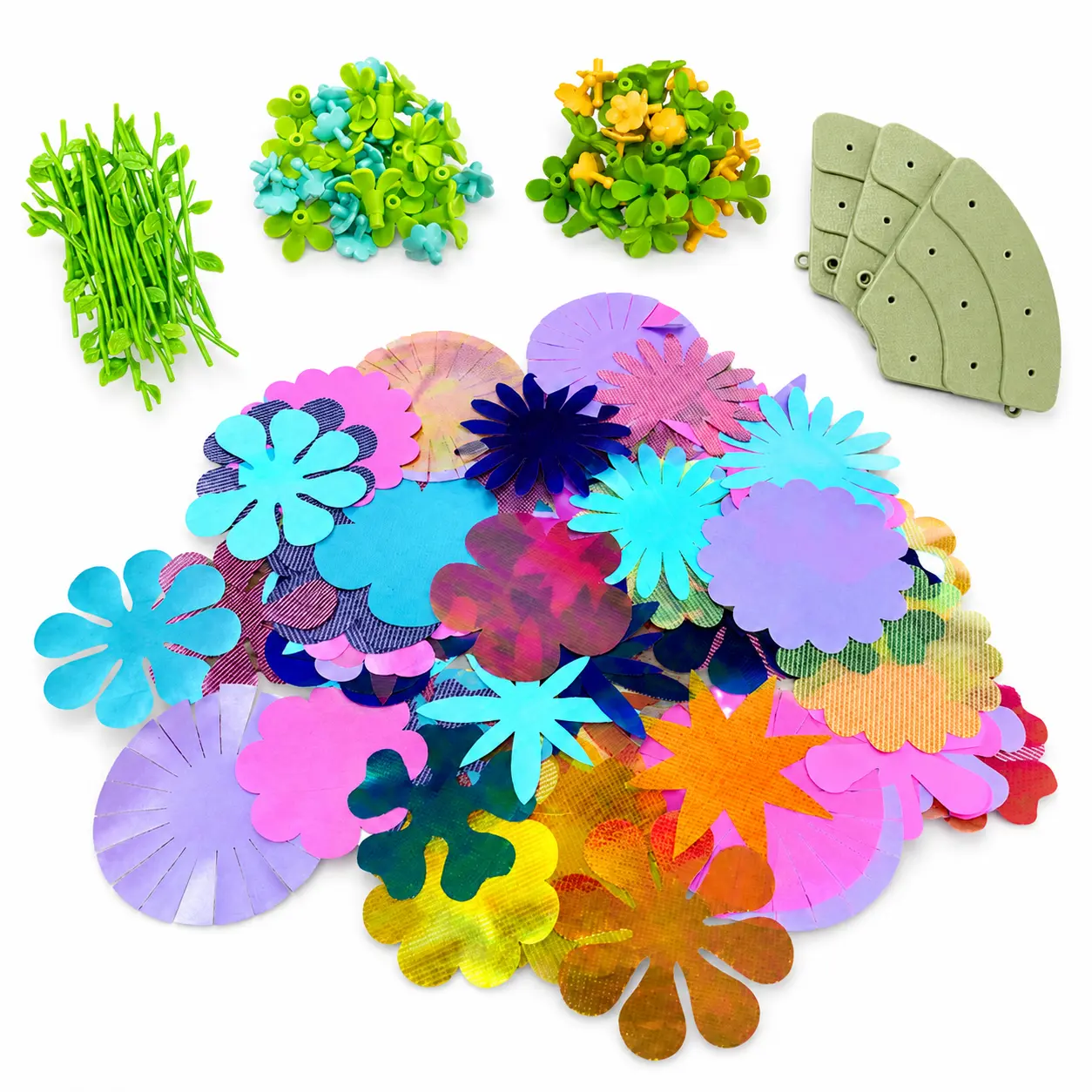 Toggi Lulu Unisex DIY Flower Bouquet Maker Refill Pack - Kids' Toys & Hobbies DIY Craft Set with Petals, Display Bases, Receptacles, Centers, Long Stems, Short Stems