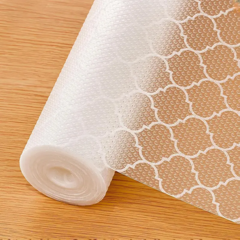 Non-Adhesive EVA Shelf Liner for Kitchen Storage Cabinets, Pantry - Waterproof, Durable, Easy-to-Cut, Lightweight with Modern Pattern (17.7inW x 78.7inL) for Desks, Shoe Shelves