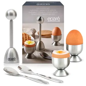 Eparé Steel Egg Cracker Topper Set