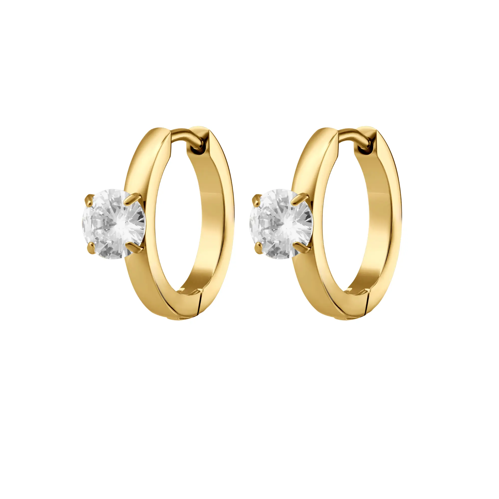 Engagement Ring Titanium Hoops