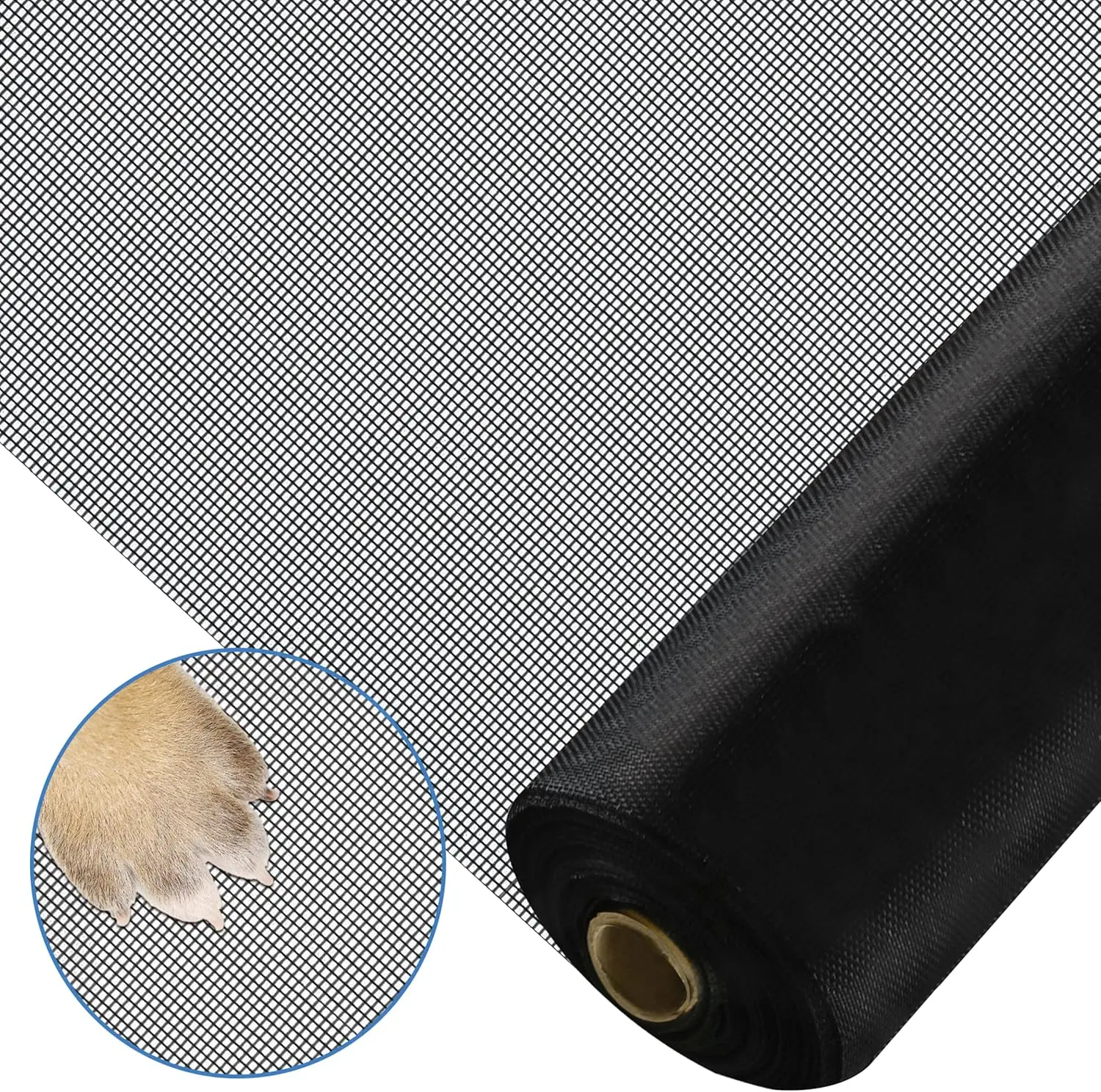 [Deals For You] Fiberglass Window Screen Roll 45" x 98' Self-Installation Screens Replacement Mesh, DIY Custom Pet Proof Screen for Outdoor Kitchens Tree Houses Pool Houses