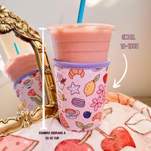 Girly Cup Sleeve - Drink Sleeve/Cup Holder - No Condensation Fabric