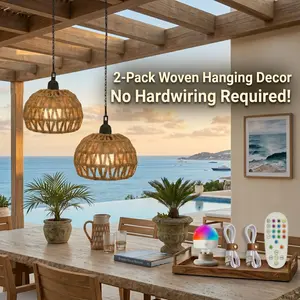 Wireless Outdoor Hanging Light for Patio, Balcony & Garden – No Tools Needed, Remote Control LED Lamp