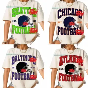 All Team Football Est Tee, Vintage Crewneck Shirt, Retro Sportswear, Trending Football 2026, Football Gift