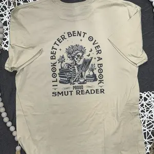 Smut Reader - Look Better Bent Over A Book - Women’s Casual T-Shirt - Book Lover