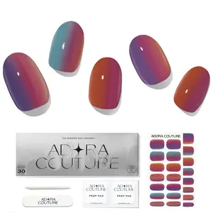 Tie Dye Semi-Cured Gel Nail Set