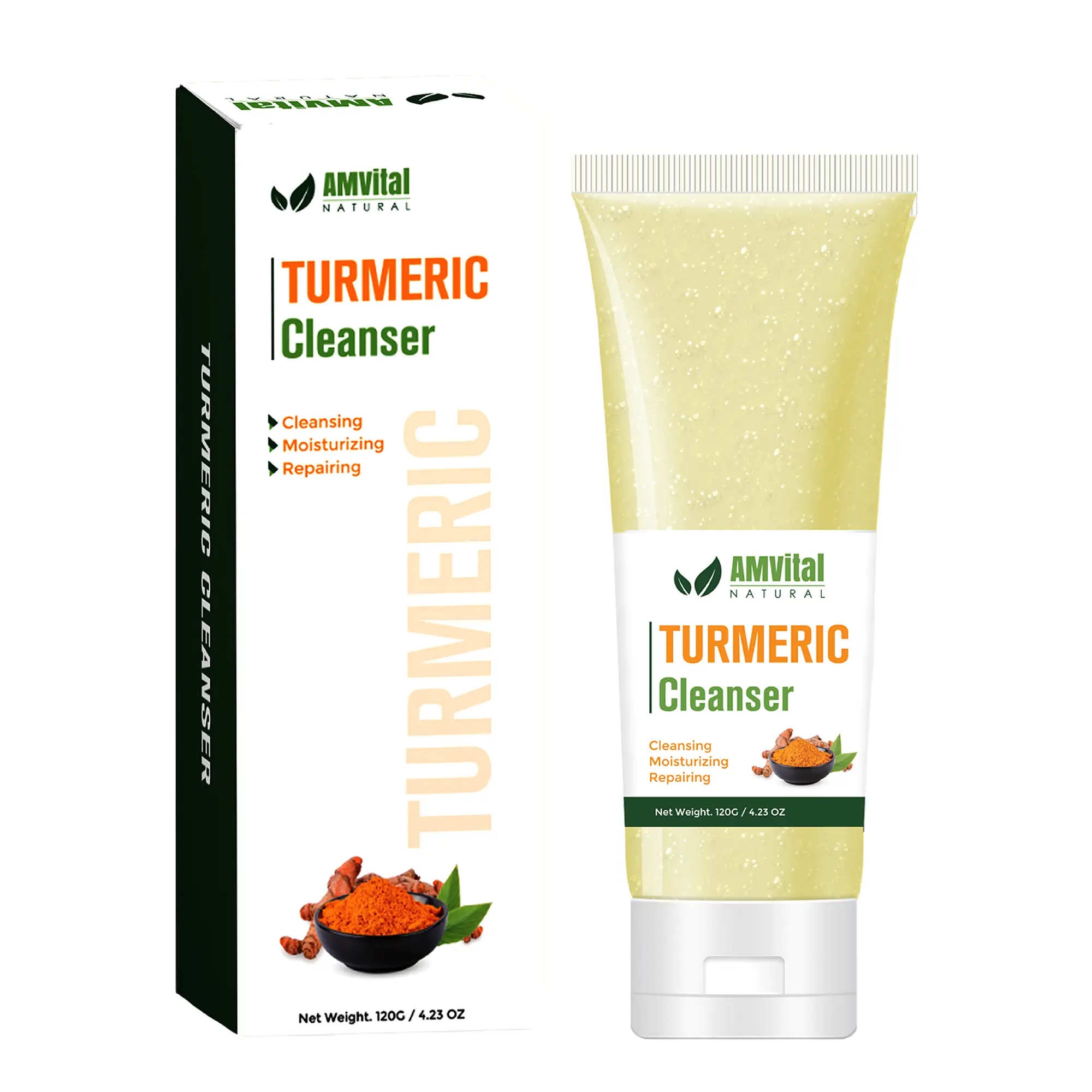 AMVital Turmeric Facial Cleanser with Aloe Vera & Vitamin E, 5.29 oz AMVital Turmeric Facial Cleanser with Aloe Vera & Vitamin E, 5.29 oz
