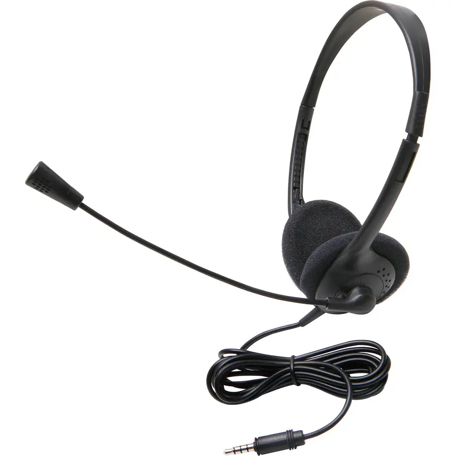 Califone 3065Avt Lightweight Stereo Headphone with Mic, 3.5Mm Audio Headset