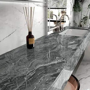 Black Marble Contact Paper for Countertops Peel and Stick Wallpaper Decorative Contact Paper for Cabinets Vinyl  Granite Wallpapers for Drawer Desk Shelf Liner Table Top 15.8''x78.7''