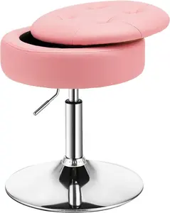 【COSTWAY】Bar Stools, with Removable Tray Top and Storage Space, Modern PU Leather Counter Height Bar Chairs w/Hollowed Back, Footrest, Metal Base, Anti-Slip Ring, for Kitchen Island, Pub, Dining Room,Max Load 330 Lbs.