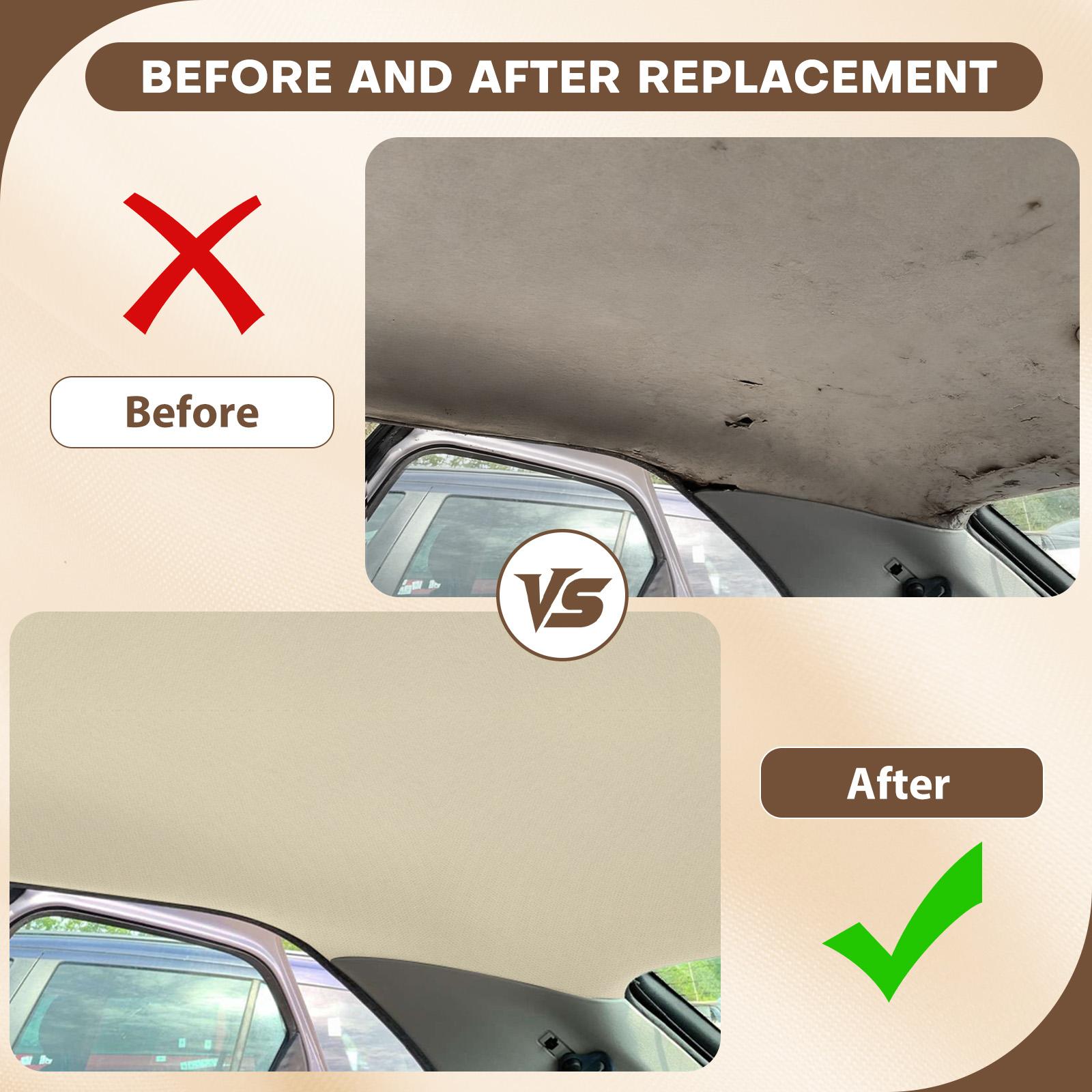 Auto Headliner Synthetic Leather Fabric Upholstery ceiling Suede Backing FABRIC Multi-color Upholstery Material – 60" Flat Knit, 1/8" (3mm)   with  Foam Backed, Sold by the Yard, for Auto Car Roof Dashboard Door Panels Trunk Repair