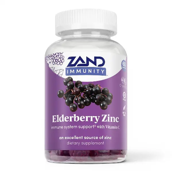 Zand Elderberry Zinc Dietary Gummy 60 Count - Immune system support with Vitamin C