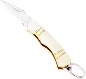 Tiny Folder Miniature Gadgets Collection Knife, Eastern Delights Pocket Smallest Multi Tool (Gold)