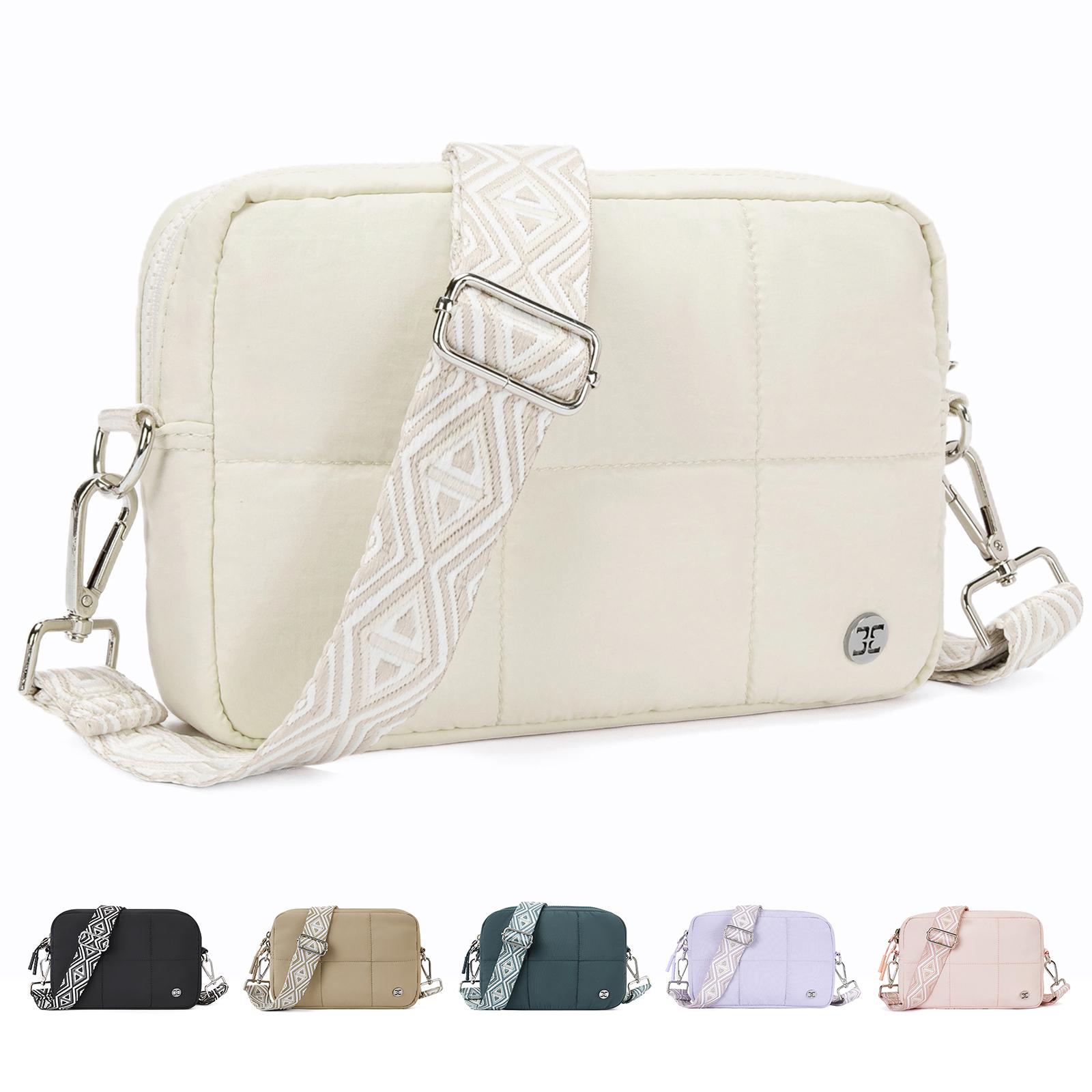 Telena TikTok Shop Spring Glow Up Quilted Puffer Crossbody Bag,Multi-Color Shoulder Bag,Compact, lightweight, and travel