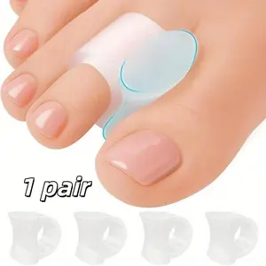 1 Pair Unisex Large Toe Separators Silicone Toe Spacers - Relieves Toe Pressure, Suitable for Daily Wear and Sports, Easy to Clean and Reusable