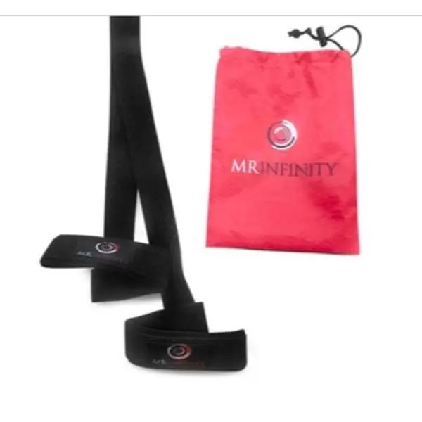 Mr Infinity Ab Straps for Core and Speed - Black with Red Strap for Six Pack Use