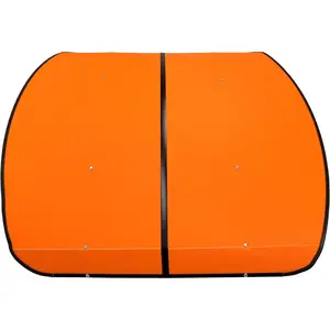 HECASA Orange Tractor Canopy Compatible with All ROPS 48-3/8" X 48-3/8" Equipped Tractors and Mowers with a 2" x 2" or 2" x 3" ROPS (Will Add About 4'' to The Height of The Tractor)-TK