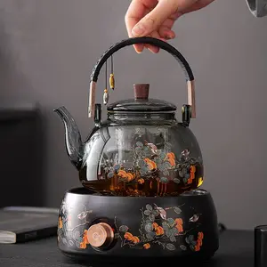 Nancy Tea Brewing Stove Set With Glass Teapot, Magnetic Cooker