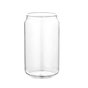 12 oz Glass Jars/Cups with Clear Plastic Straw and Drinking Glasses Cups - Drinkware