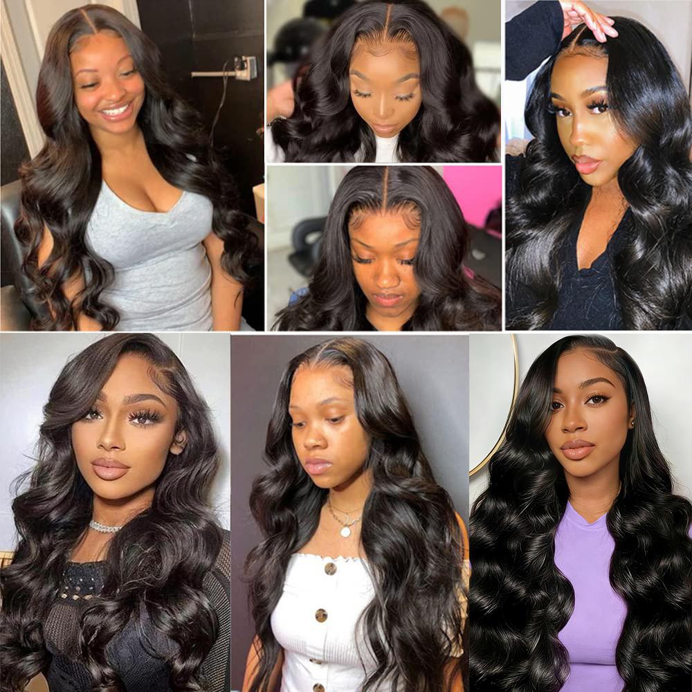 BINF Body Wave Bundles Human Hair 100% Unprocessed Brazilian Virgin Hair 1/3/4 Bundles Body Wave Human Hair Extension for Women Natural Color
