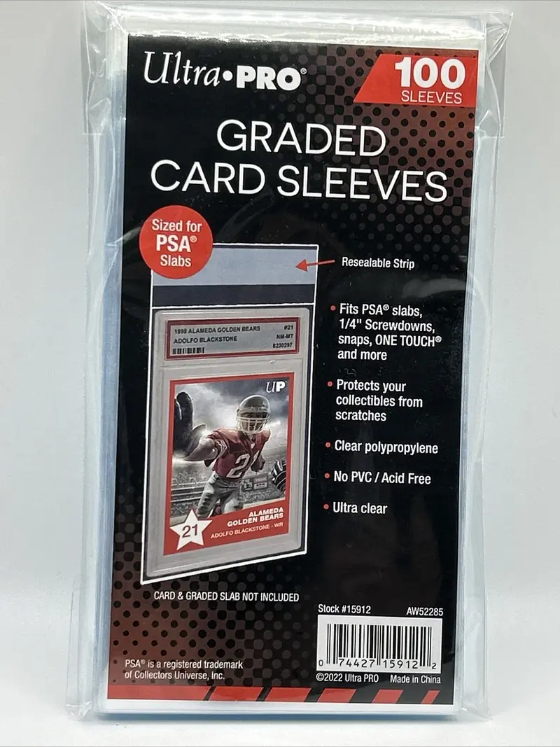 graded card sleeves resealable PSA Graded Card Sleeves | Sleeves for PSA Slabs main image 1