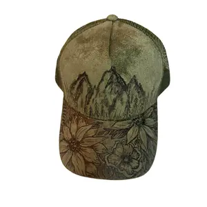 Mountain Unisex Premium Quality Casual Adjustable Snapback Trucker Cap, Olive Baseball Cap with Secure Snapback Fit, Adjustable Snapback Cap
