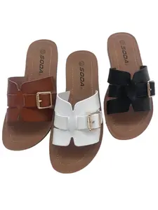 CASUAL FLAT SANDAL WITH BUCKLE DETAIL TORVI