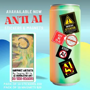 Anti AI : 10 Stickers Pack