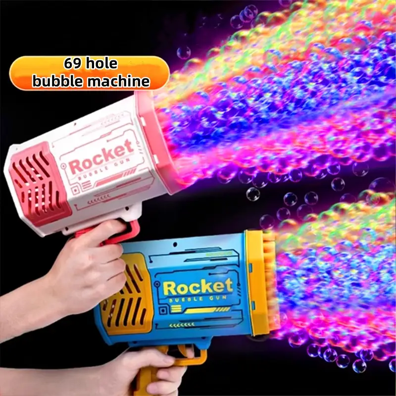 Bubble Machine Toy, Bubble Toys,10000+ Bubbles, Automatic Bubble Machine with Colorful Lights for Kids4-12 Years Old, Adults, Birthday, Wedding, Summ