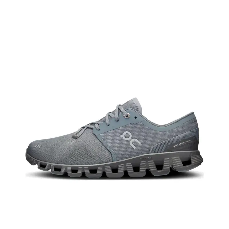 Teen Lightweight Wave Sole Running Shoes. Dark Gray Color Breathable Knit Mesh Upper High Rebound Segmented Hollow Outsole Trendy City Road Run Sneakers