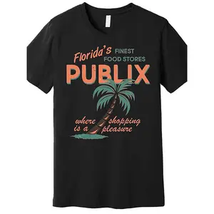 Vintage Publix Floridas Finest Food Stores Premium T-Shirt 228958     funny Men'S Short Sleeve Graphic T-shirt Collection black