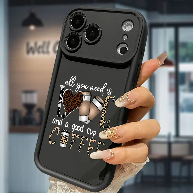 Coffee Lover Vibe Soft Silicone Casing for iPhone 11-17, 16e, Pro Max Plus, X, XS - Shockproof, Drop Protection, Rugged, Durable Smartphone Cellphone Handheld Devices Case, Mother's Day Gift, Protector