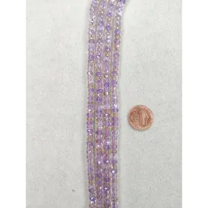 ametrine faceted rondelle 4mm x6mm 16“strand