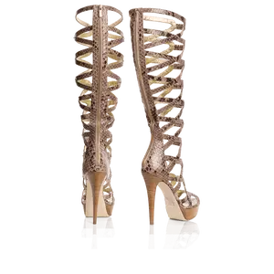 Confidence - Wide Calf Python Platform Gladiator Boot Girl Walking Shoes Women Footwear Decor Pedal