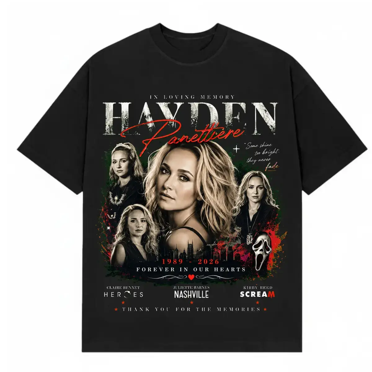 Hayden Panettiere Memorial Tribute Shirt In Loving Memory Tee