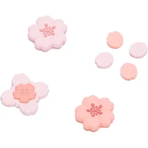 P-PDT011    Silicone Cross D-Pad Button Caps Set Cute Joystick Cover - ABXY Key Buttons Sticker Compatible with Nintendo Switch/OLED Joy Con - Sakura