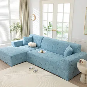1pc modern jacquard elastic stretch sofa cover, pet-friendly, fits 1-4 seat and sectional sofas, furniture protection and home decor.